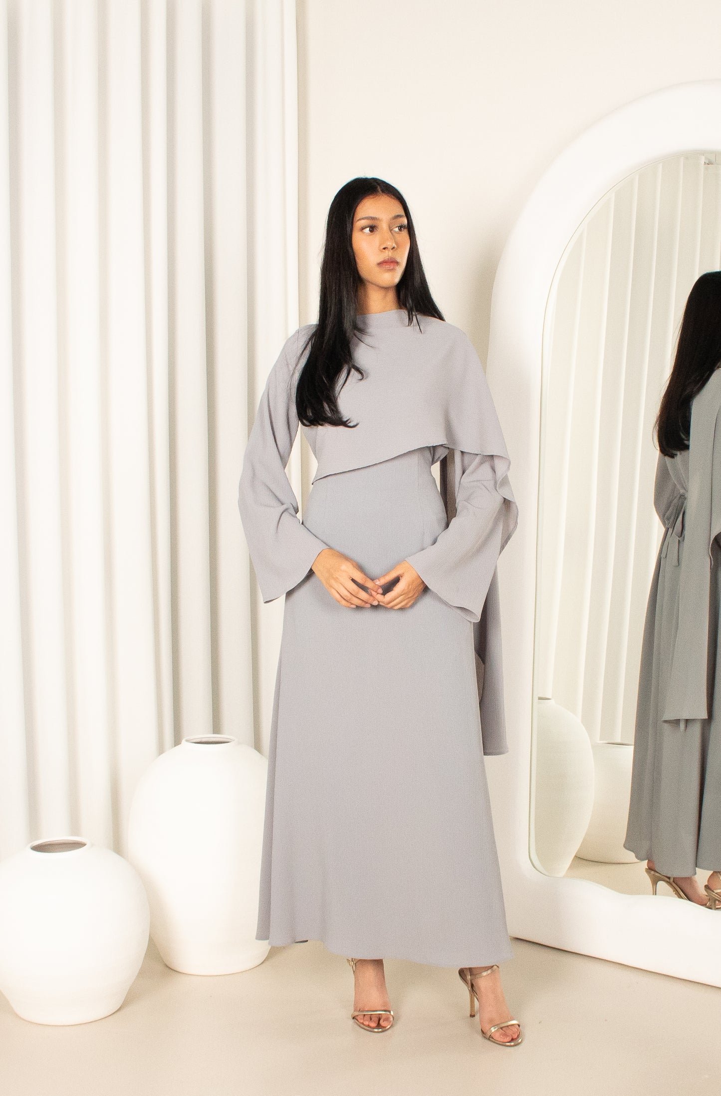 Jameelah Dress - Dusty Blue