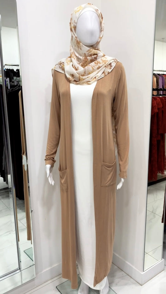 Cotton Cardigan - Brown