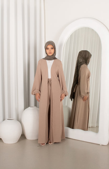 RANAA Beige Set, cape top & drawstring pants (image 2)