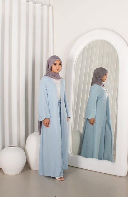 RANAA Sky Blue Set, cape top & drawstring pants (image 2)