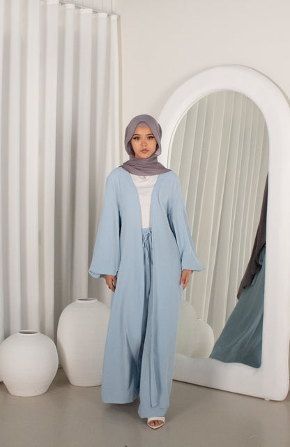 RANAA Sky Blue Set, cape top & drawstring pants (image 3)