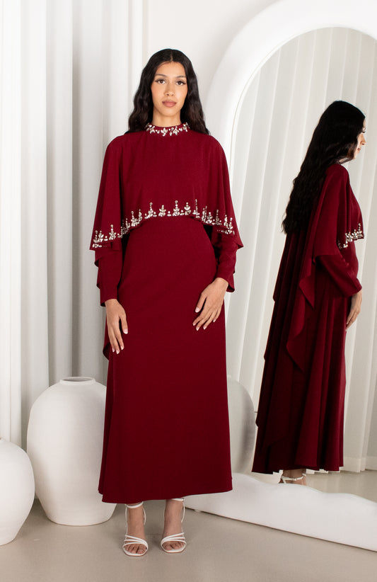 JOURI Dress - Wine