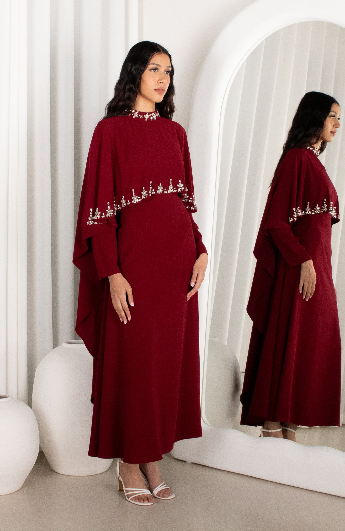 JOURI Dress - Wine
