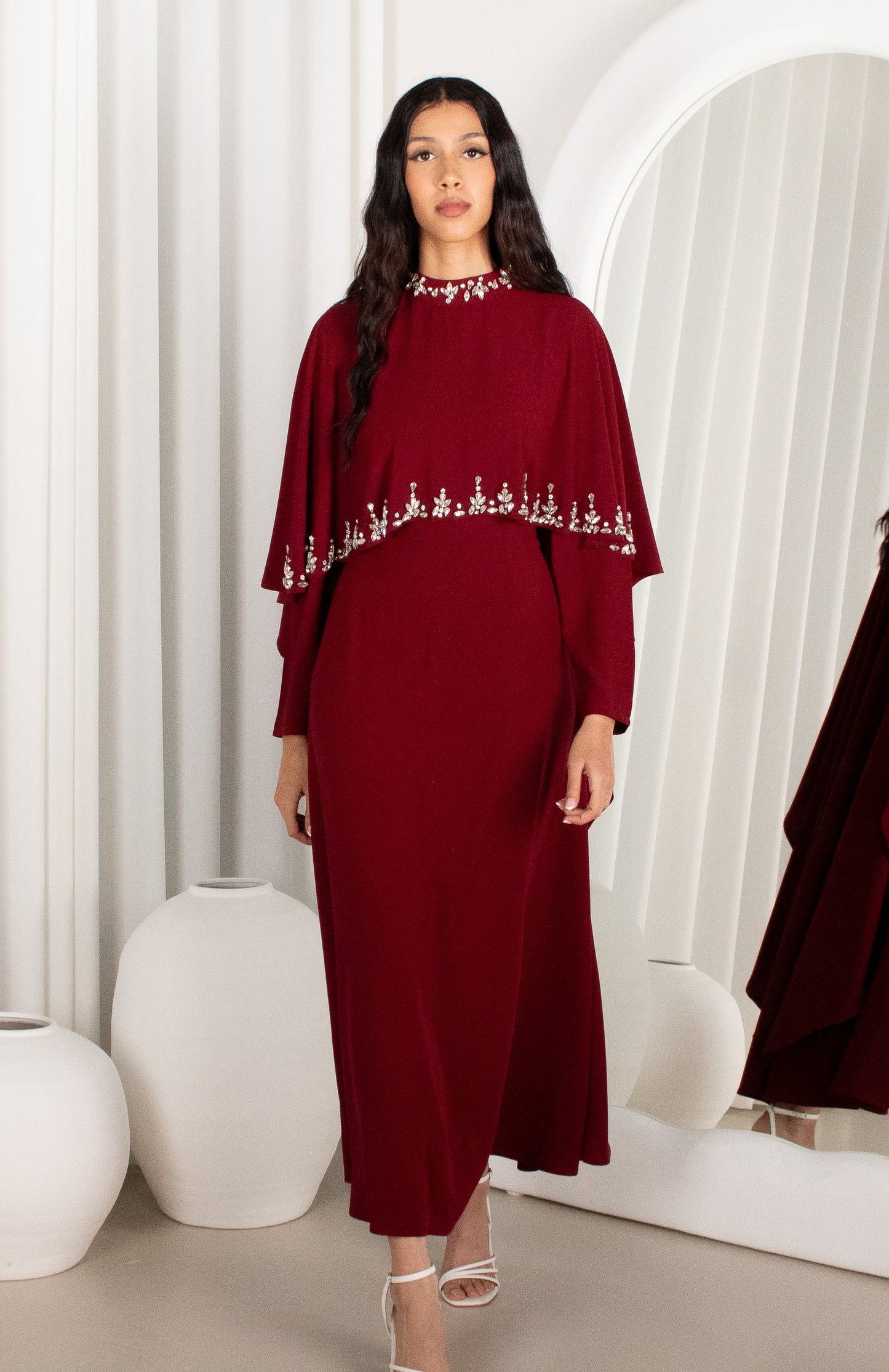 JOURI Dress - Wine