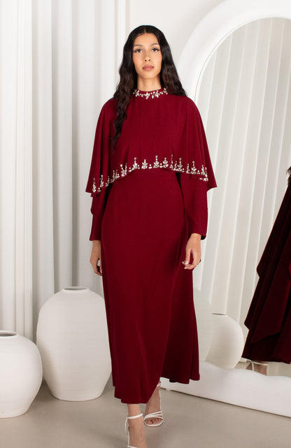 JOURI Dress - Wine