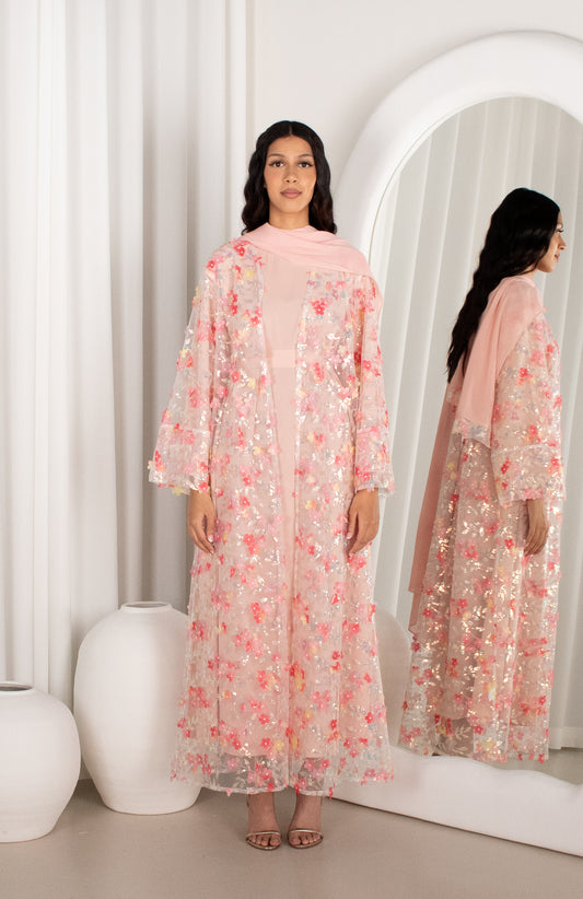 ZUHUR Abaya Set - Blush