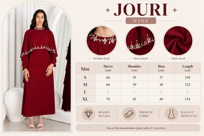 JOURI Dress - Wine