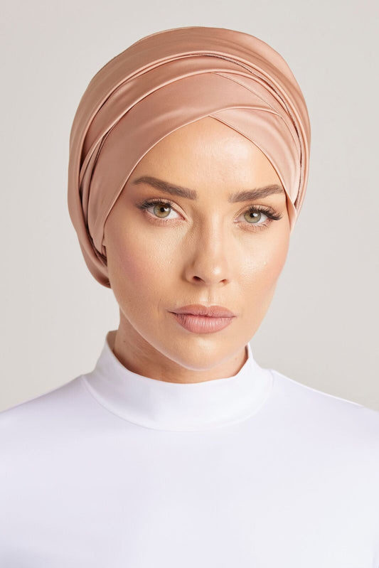 Gold Plain Turban by Hadara Boutique