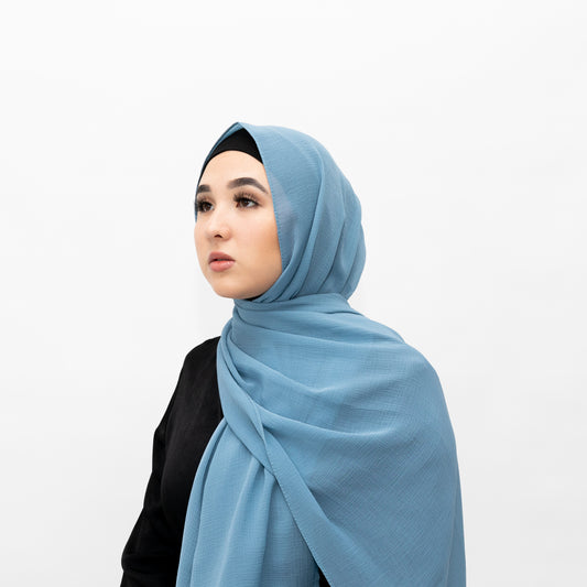 Light Blue Chiffon Hijab by Hadara Boutique