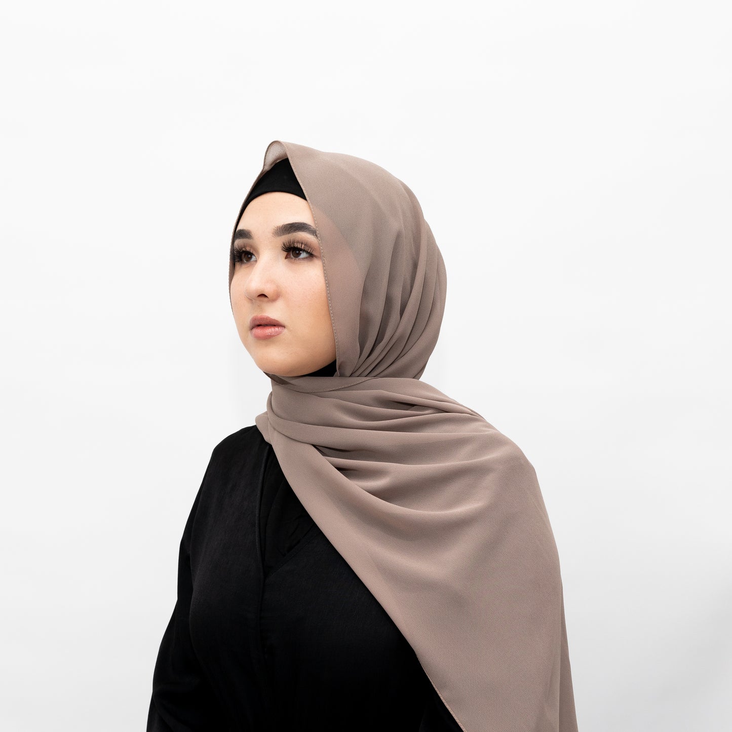 Mauve Chiffon Hijab by Hadara Boutique