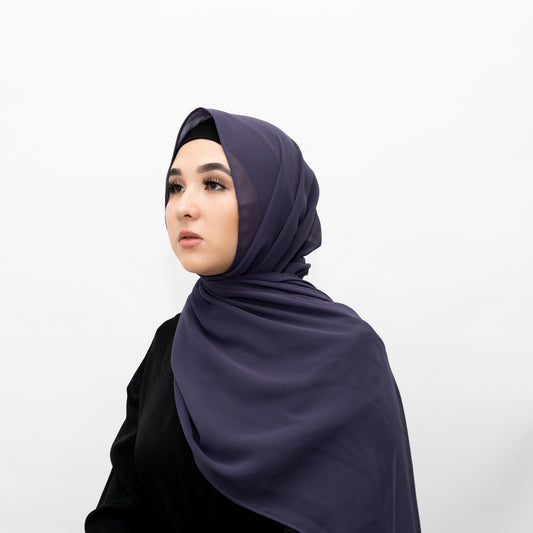Indigo Chiffon Hijab