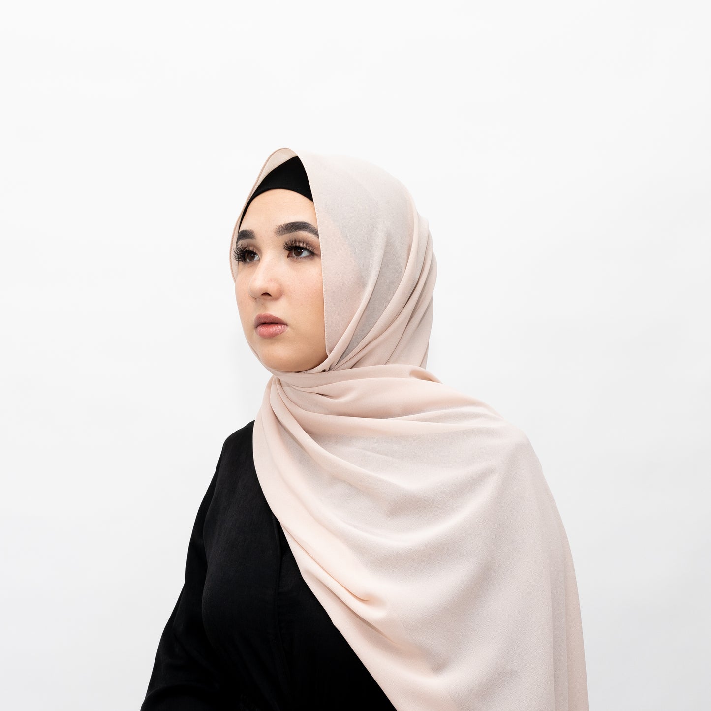Light Pink Chiffon Hijab by Hadara Boutique