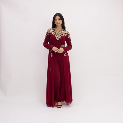 Avi Jumpsuit in Red by Hadara Boutique